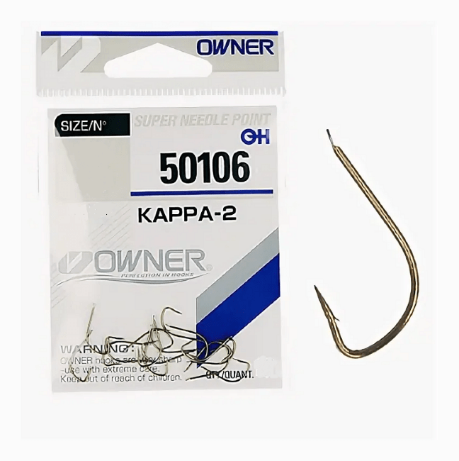 Крючок OWNER 50106-14 Kappa-2 лопатка корич "мал.бородка"18шт/уп Крючок OWNER 50106-14 Kappa-2 лопатка корич "мал.бородка"18шт/уп