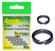 Кольцо заводное FISH SEASON Mat Black Slim Split Ring тёмное матовое ф4мм 2.4кг 20шт/уп 6011-04F Кольцо заводное FISH SEASON Mat Black Slim Split Ring тёмное матовое ф4мм 2.4кг 20шт/уп 6011-04F