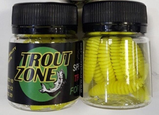 Силиконовая приманка TROUT ZONE Ribber Pupa 1.8" шартрез чеснок 10шт/уп Силиконовая приманка TROUT ZONE Ribber Pupa 1.8" шартрез чеснок 10шт/уп