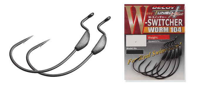 Крючок офсетный DECOY Worm104 W-Switcher #4/0 подгруженный 1.2гр 4шт/уп