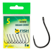 Крючок FISH SEASON Okiami Chinu-Ring-2BH №5 колечко черный с насечками 8шт/уп 10091-05F Крючок FISH SEASON Okiami Chinu-Ring-2BH №5 колечко черный с насечками 8шт/уп 10091-05F
