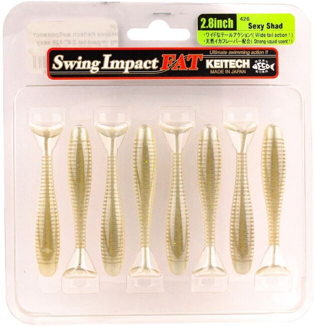 Виброхвост KEITECH Swing Impact FAT 2.8" #426 Sexy Shad 7см 3.5гр 8шт/уп