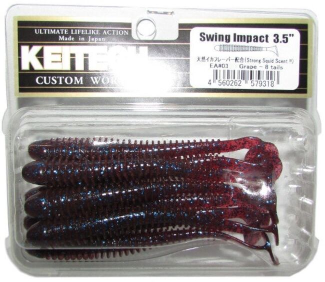 Виброхвост KEITECH Swing Impact 3.5" EA#03 Grape 8.8см 3.3гр 8шт/уп Виброхвост KEITECH Swing Impact 3.5" EA#03 Grape 8.8см 3.3гр 8шт/уп