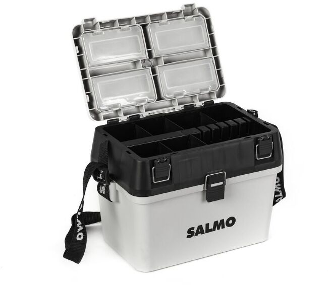 Ящик рыболовный зимний Salmo 2-х ярус.(из 2-х частей) пласт. 38x24.5x29см сер. Ящик рыболовный зимний Salmo 2-х ярус.(из 2-х частей) пласт. 38x24.5x29см сер.