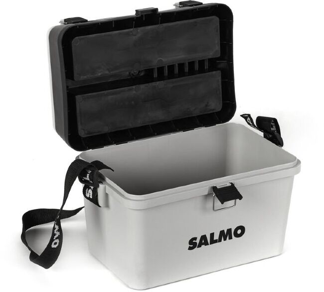 Ящик рыболовный зимний Salmo 2-х ярус.(из 2-х частей) пласт. 38x24.5x29см сер. Ящик рыболовный зимний Salmo 2-х ярус.(из 2-х частей) пласт. 38x24.5x29см сер.