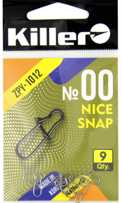 Застежка KILLER Nice Snap №00 9кг 9шт/уп 1012-00 Застежка KILLER Nice Snap №00 9кг 9шт/уп 1012-00