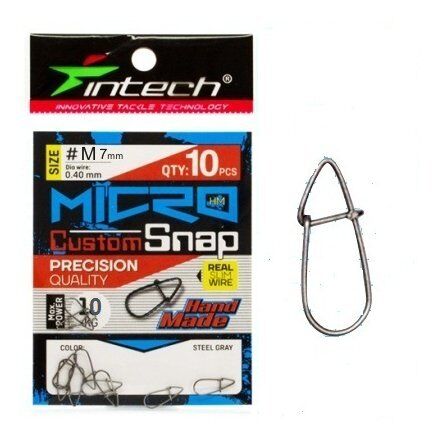 Застежка INTECH Micro Custom Snap M 10кг 10шт/уп Застежка INTECH Micro Custom Snap M 10кг 10шт/уп