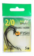 Крючок офсетный FISH SEASON Wide Range Worm №2/0 черный 5шт/уп 2315-0042F Крючок офсетный FISH SEASON Wide Range Worm №2/0 черный 5шт/уп 2315-0042F