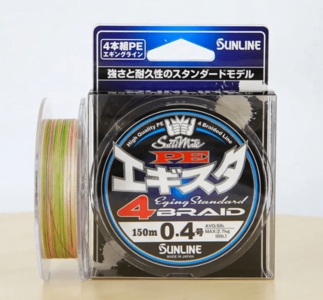 Плетёный шнур SUNLINE PE EGISTA Eging Standard 4 Braid 150м #0.4/0.104мм 2.7кг Многоцветный