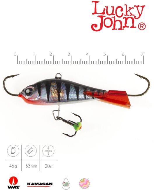 Балансир Lucky John BALTIC 6 с тр. 60мм/12HRT блистер Балансир Lucky John BALTIC 6 с тр. 60мм/12HRT блистер