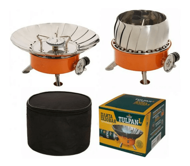 Плита газовая портативная ТЮЛЬПАН малая (с ветрозащитным экраном) Плита газовая портативная ТЮЛЬПАН малая (с ветрозащитным экраном)