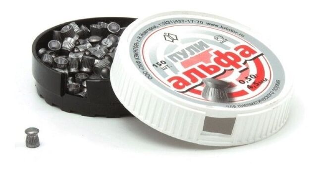 Пули KVINTOR Альфа калибр:4.5мм длина:5.8мм вес:0.5гр 150шт/уп