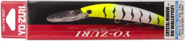 Воблер YO-ZURI Crystal Minnow Deep Diver Walleye 90F 90мм 9.5гр 3.0-4.5м R1205-CLT