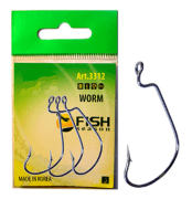 Крючок офсетный FISH SEASON Worm №5/0 бол колечко черный 3шт/уп 3312-0015F Крючок офсетный FISH SEASON Worm №5/0 бол колечко черный 3шт/уп 3312-0015F