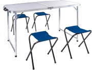 Стол складной 60х120 см влагозащищенный высота:45-67см + 4 табурета TABS-04 Стол складной 60х120 см влагозащищенный высота:45-67см + 4 табурета TABS-04