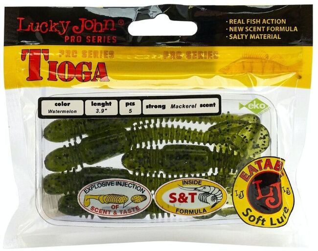 Виброхвост LUCKY JOHN Pro Series Tioga 3.9" 100мм #PA01 5шт/уп 140104-PA01