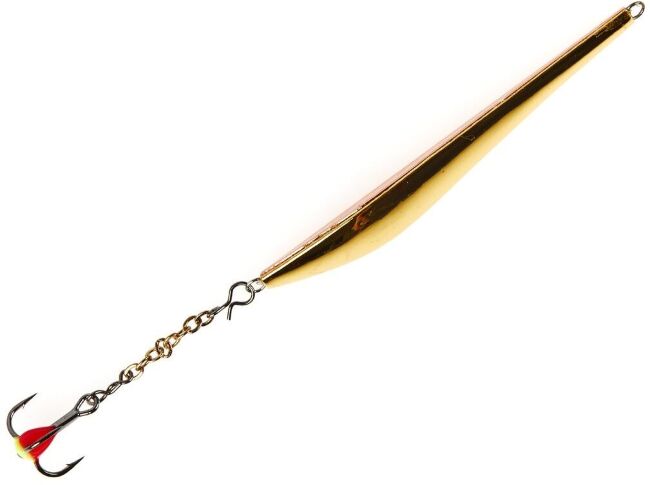 Блесна вертикальная зимняя Lucky John DOUBLE BLADE с цепочкой и тройником 50мм GC блистер Блесна вертикальная зимняя Lucky John DOUBLE BLADE с цепочкой и тройником 50мм GC блистер