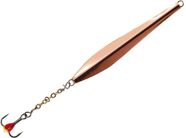 Блесна вертикальная зимняя Lucky John DOUBLE BLADE с цепочкой и тройником 50мм GC блистер Блесна вертикальная зимняя Lucky John DOUBLE BLADE с цепочкой и тройником 50мм GC блистер