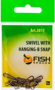 Вертлюжок с быстросъёмной застежкой FISH SEASON Hanging-B №4 18кг 6шт/уп 3017-04F