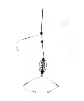 Универсальный карповый монтаж 3 крючка кормушка: арбуз/груша 30гр