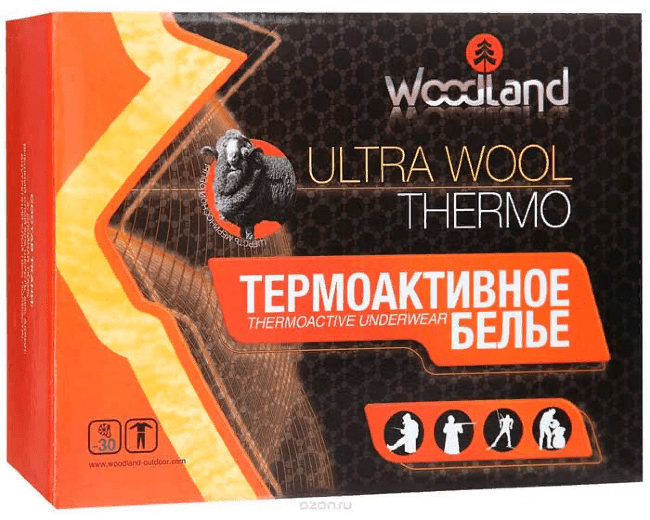 Термобелье комплект WOODLAND "Ultra Wool Thermo " черн р.L Термобелье комплект WOODLAND "Ultra Wool Thermo " черн р.L