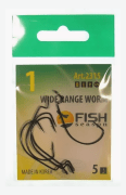Крючок офсетный FISH SEASON Wide Range Worm №1 черный 5шт/уп 2315-01F Крючок офсетный FISH SEASON Wide Range Worm №1 черный 5шт/уп 2315-01F