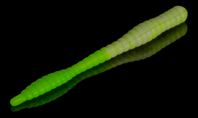 Силиконовая приманка SOOREX PRO Worm 80мм 1.3гр Сыр #305 Белый- Шартрез/ White-Chartreuse 6шт/уп