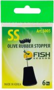 Стопор резиновый FISH SEASON Olive Rubber Stopper оливка №SS 6шт/уп 5005-SSF Стопор резиновый FISH SEASON Olive Rubber Stopper оливка №SS 6шт/уп 5005-SSF
