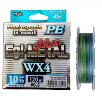 Плетёный шнур YGK G-Soul EGI Metal WX4 150м #0.8/0.148мм 14lb/6.4кг Плетёный шнур YGK G-Soul EGI Metal WX4 150м #0.8/0.148мм 14lb/6.4кг