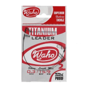 Поводок WAHO Titanium 0.30мм 9кг 15см 2шт/уп Поводок WAHO Titanium 0.30мм 9кг 15см 2шт/уп