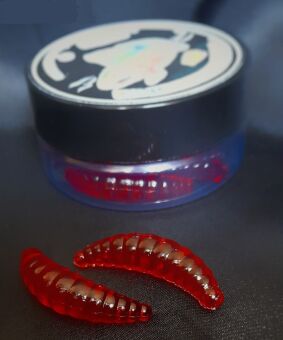 Силиконовая приманка FORTUNE FISH Маггот #16 (красный прозрачный) 8шт/уп