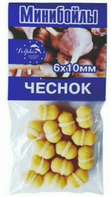 Минибойлы DOLPHIN тонущие с резинкой Чеснок 6*10мм