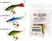 Балансиры Lucky John 3шт набор 3 MIX окуневый 2 с тройниками