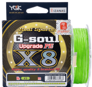 Плетёный шнур YGK G-soul Upgrade PE X8 150м #0.6/0.128мм 14lb/6.3кг флуор-желтый Плетёный шнур YGK G-soul Upgrade PE X8 150м #0.6/0.128мм 14lb/6.3кг флуор-желтый