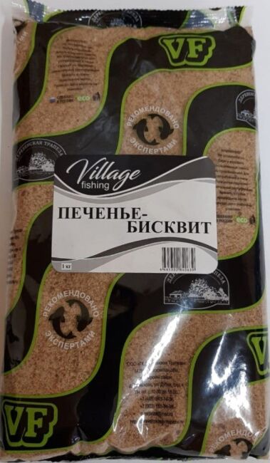 Прикормка VILLAGE FISHING Печенье-Бисквит 1кг