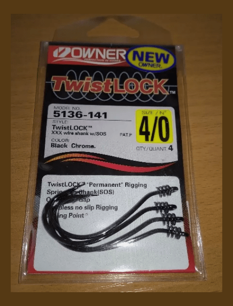 Крючок офсетный OWNER 5136-4/0 Twistlock SOS черный кован 4шт/уп