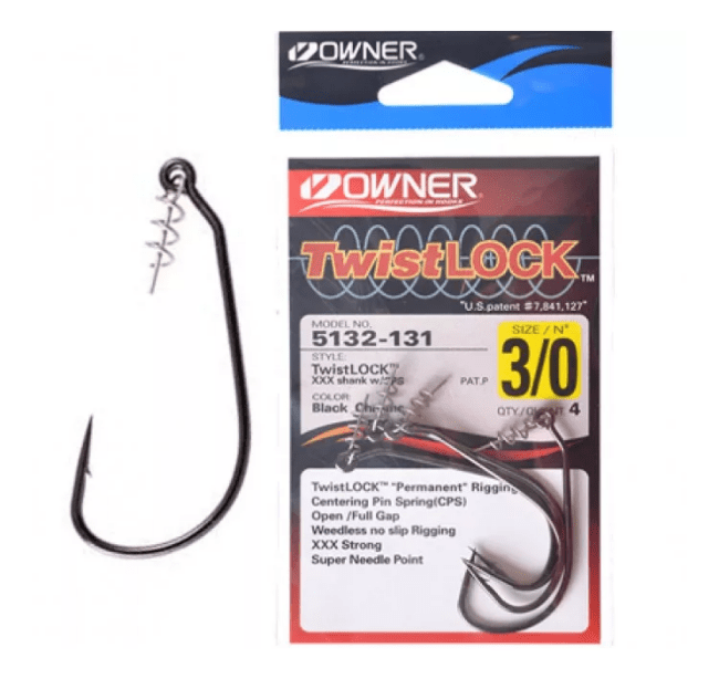 Крючок офсетный OWNER 5132-3/0 Twistlock CPS черный кован 4шт/уп Крючок офсетный OWNER 5132-3/0 Twistlock CPS черный кован 4шт/уп