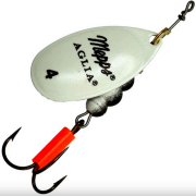 Блесна вращающаяся MEPPS Aglia Fluo Blanc №4 9гр