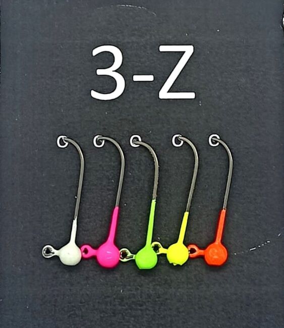 Набор джиг-головок Cool Place 3-Z вольфрам крючок Kumho №4 (0.30гр 5шт./уп.) цвет ассорти