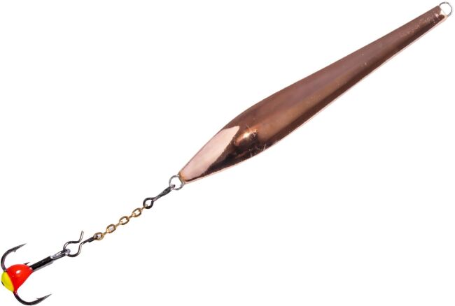 Блесна вертикальная зимняя Lucky John DOUBLE BLADE с цепочкой и тройником 60мм CS блистер Блесна вертикальная зимняя Lucky John DOUBLE BLADE с цепочкой и тройником 60мм CS блистер