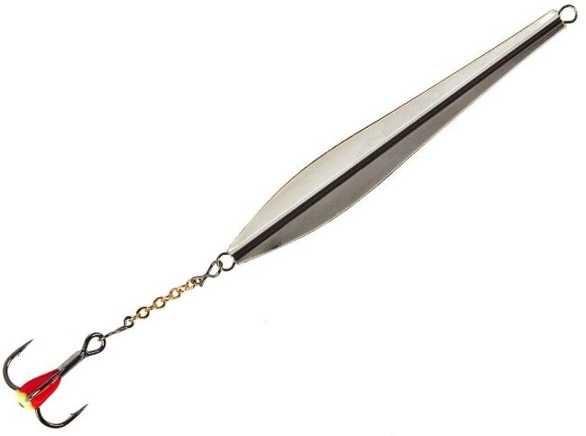 Блесна вертикальная зимняя Lucky John DOUBLE BLADE с цепочкой и тройником 60мм CS блистер Блесна вертикальная зимняя Lucky John DOUBLE BLADE с цепочкой и тройником 60мм CS блистер