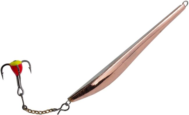 Блесна вертикальная зимняя Lucky John DOUBLE BLADE с цепочкой и тройником 60мм CS блистер Блесна вертикальная зимняя Lucky John DOUBLE BLADE с цепочкой и тройником 60мм CS блистер