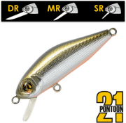 Воблер PONTOON21 CrackJack 38SP-SR 38мм 2.4гр 0,5-0,8м R60 Silver Back OB