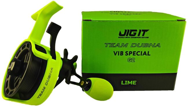 Катушка зимняя JIG IT TEAM DUBNA Vib Special G2 LIME, left hand (JIR-VSG2L-L) Катушка зимняя JIG IT TEAM DUBNA Vib Special G2 LIME, left hand (JIR-VSG2L-L)