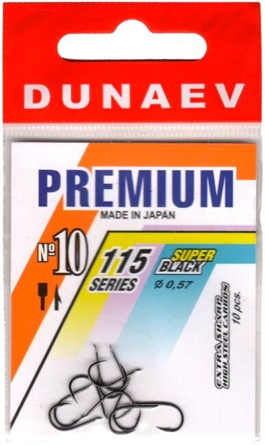 Крючок DUNAEV Premium 115 #10 Ø0.57мм 10шт/уп Крючок DUNAEV Premium 115 #10 Ø0.57мм 10шт/уп