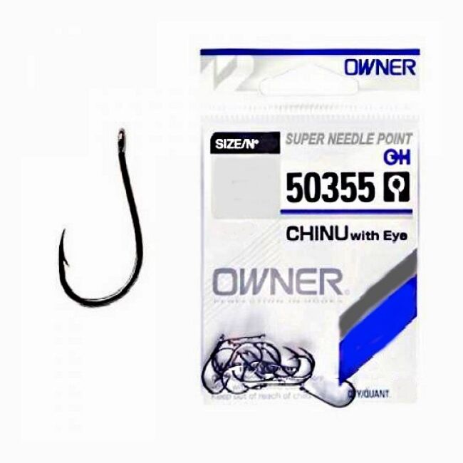 Крючок OWNER 50355-04 Chinu with Eye колечко черн.хром 11шт/уп