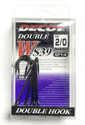 Крючок двойной DECOY W-S39 Double #2/0 черный 4шт/уп (980088) Крючок двойной DECOY W-S39 Double #2/0 черный 4шт/уп (980088)