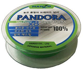 Плетёный шнур HANZO Pandora Premium X8 125м #1.0/0.16мм 9.4кг Flash Green Плетёный шнур HANZO Pandora Premium X8 125м #1.0/0.16мм 9.4кг Flash Green
