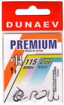 Крючок DUNAEV Premium 115 #14 Ø0.51мм 10шт/уп Крючок DUNAEV Premium 115 #14 Ø0.51мм 10шт/уп