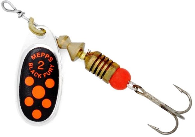 Блесна вращающаяся Mepps Black Fury Orange AG №2 4,5гр